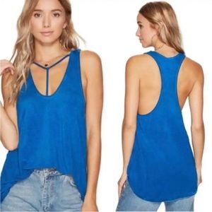 We The Free Amelia Racerback Tank Blue Size Small